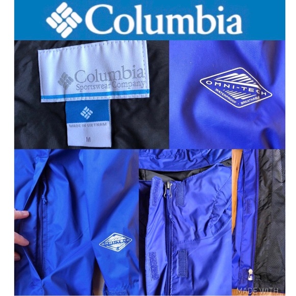 NEW COLUMBIA Timber Pointe Jacket Rain Omni-Tech w/ Hood Waterproof Medium NWOT - Picture 7 of 16